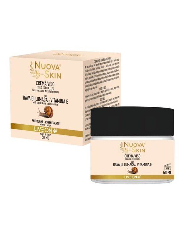 „Nuova Skin“ veido kremas su sraigių gleivėmis ir vitaminu E 50ml
