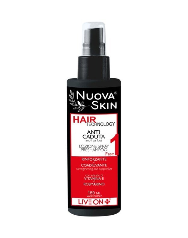 "Nuova Skin" Stiprinamasis purškiamas losjonas nuo plaukų slinkimo, 150 ml