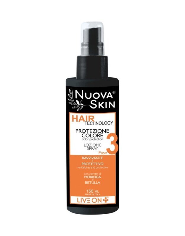 "Nuova Skin" Spalvą apsaugantis purškiamas losjonas nuo pasišiaušimo, 150 ml