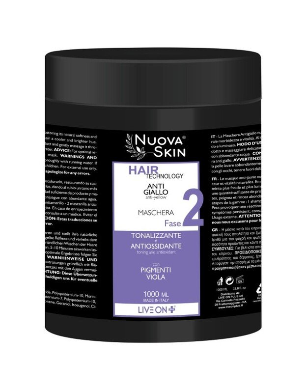 "Nuova Skin" Šviesinamoji kaukė prieš geltonus atspalvius, 1000 ml
